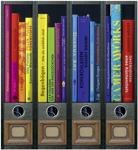 rainbow books - zestaw naklejek na segregatory